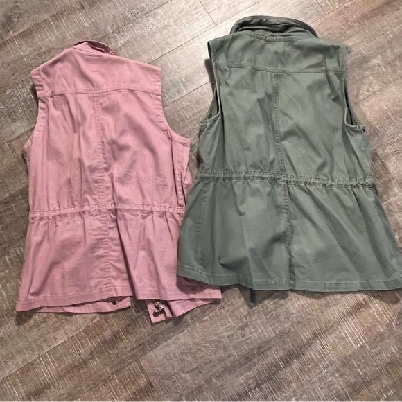 Utility vest Blush pink & olive green - Picture 2 of 2